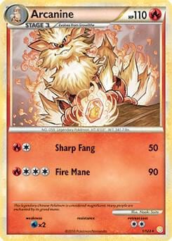 Arcanine - 1/123 (HeartGold & SoulSilver), Deck Exclusives 001/123