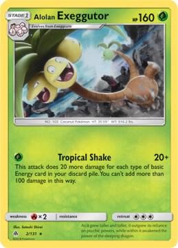 Alolan Exeggutor - 2/131 (SM Forbidden Light), Deck Exclusives 002/131