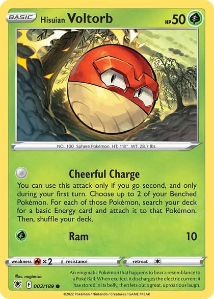 Hisuian Voltorb - 002/189 (Cosmos Holo), Deck Exclusives 002/189