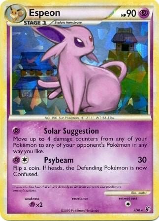 Espeon - 2/90 (HGSS Undaunted - Cracked Ice Holo), Deck Exclusives 002/090