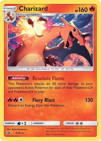 Charizard - 3/70 (Let's Play, Eevee!), Deck Exclusives 003/070