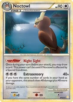 Noctowl - 8/123 (HeartGold & SoulSilver), Deck Exclusives 008/123