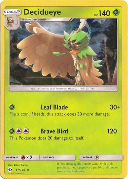 Decidueye - 011/149 (Cracked Ice Holo), Deck Exclusives 011/149