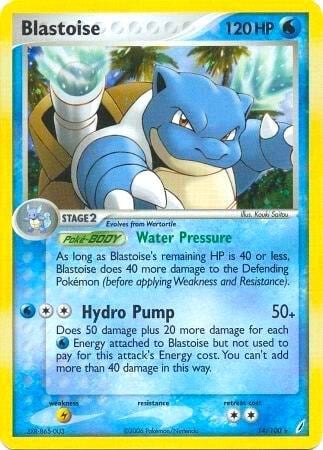 Blastoise - 14/100 (EX Crystal Guardians), Deck Exclusives 014/100