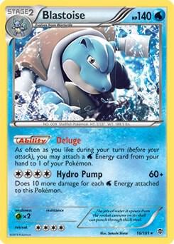 Blastoise - 16/101 (BW Plasma Blast), Deck Exclusives 016/101