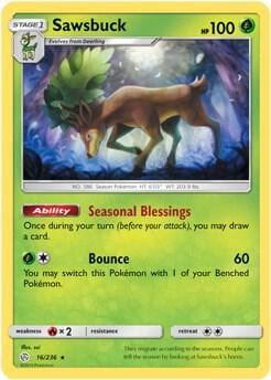 Sawsbuck - 16/236 (Prerelease Kit Exclusive), Deck Exclusives 016/236