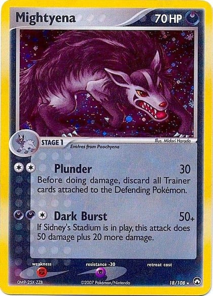 Mightyena - 18/108 (Cosmos Holo), Deck Exclusives 018/108