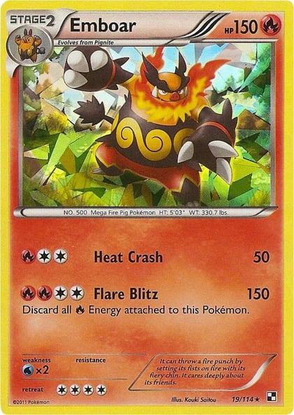 Emboar - 19/114 (Cracked Ice Holo), Deck Exclusives 019/114