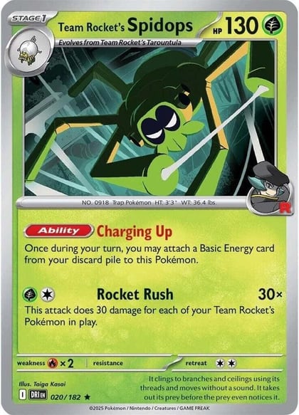 Team Rocket's Spidops - 020/182, Deck Exclusives 020/182