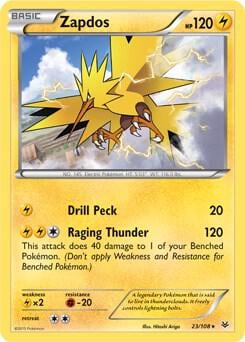 Zapdos - 23/108 (XY Roaring Skies), Deck Exclusives 023/108