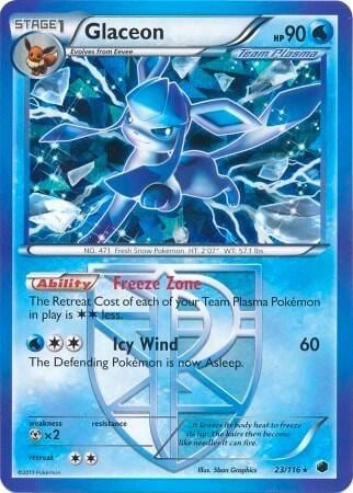 Glaceon - 23/116 (BW Plasma Freeze), Deck Exclusives 023/116