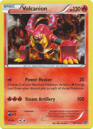 Volcanion - 25/114 (Cracked Ice Holo), Deck Exclusives 025/114