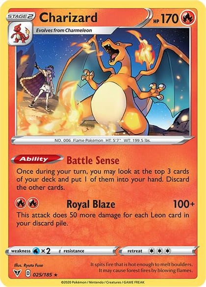 Charizard - 25/185 (Cracked Ice Holo), Deck Exclusives 025/185