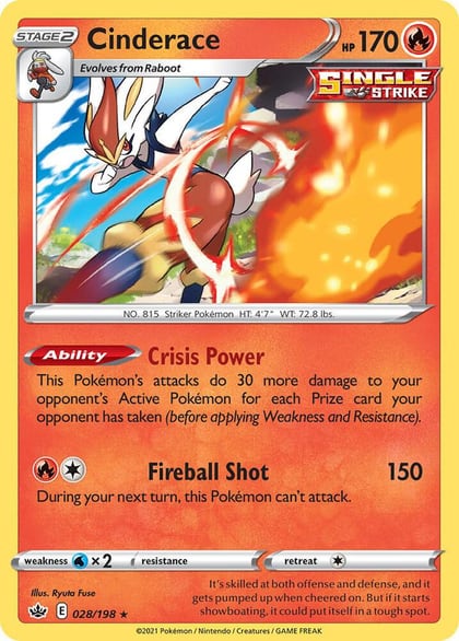 Cinderace - 028/198, Deck Exclusives 028/198