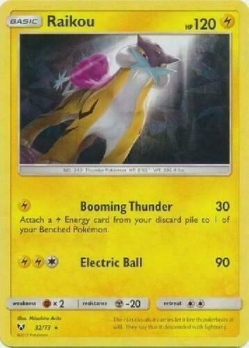 Raikou - 32/73 (Let's Play, Pikachu!) (Cracked Ice Holo), Deck Exclusives 032/073