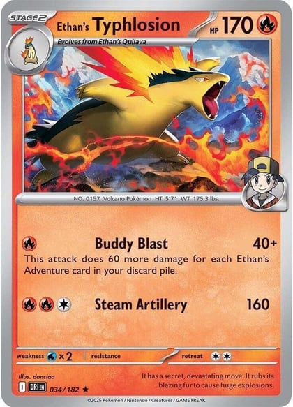 Ethan's Typhlosion - 034/182 (Non-holo), Deck Exclusives 034/182