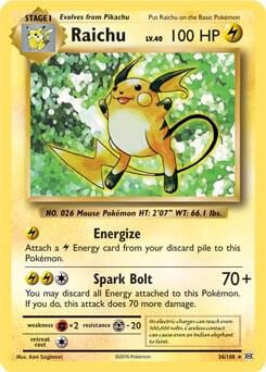 Raichu - 36/108 (XY Evolutions), Deck Exclusives 036/108