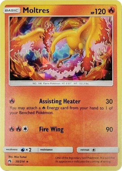 Moltres - 38/214 (Cracked Ice Holo), Deck Exclusives 038/214