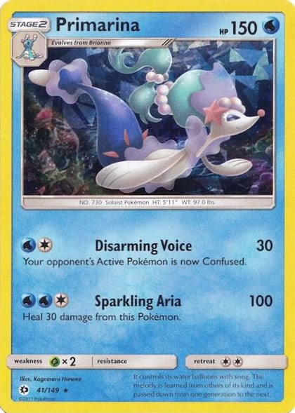 Primarina - 041/149 (Cracked Ice Holo), Deck Exclusives 041/149