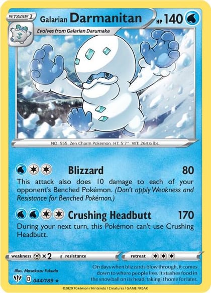 Galarian Darmanitan - 44/189 (Cracked Ice Holo), Deck Exclusives 044/189
