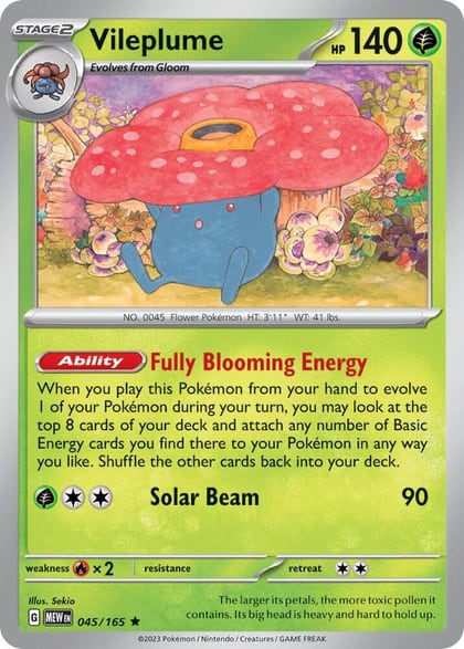 Vileplume - 045/165, Deck Exclusives 045/165