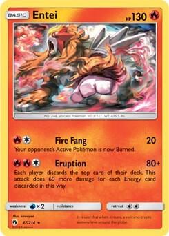 Entei - 47/214 (SM Lost Thunder), Deck Exclusives 047/214