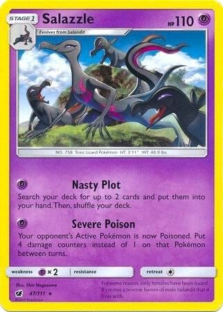 Salazzle - 47/111 (SM Crimson Invasion), Deck Exclusives 047/111