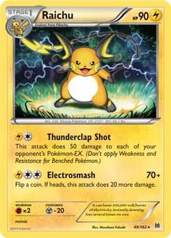 Raichu - 49/162 (XY BREAKthrough) (Cracked Ice Holo), Deck Exclusives 049/162