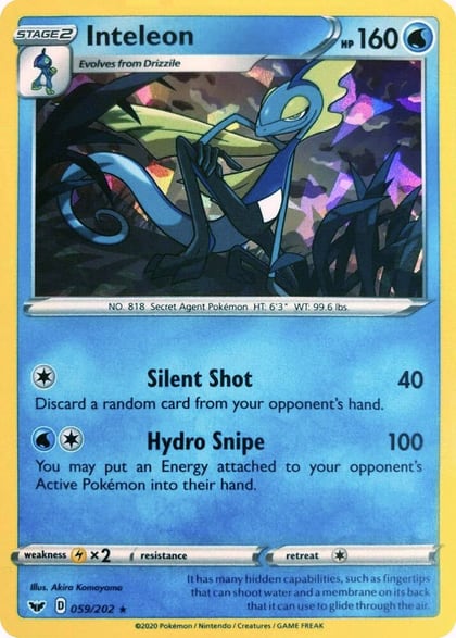 Inteleon - 059/202 (Cracked Ice Holo), Deck Exclusives 059/202