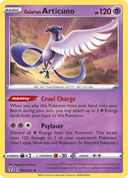 Galarian Articuno - 063/203, Deck Exclusives 063/203