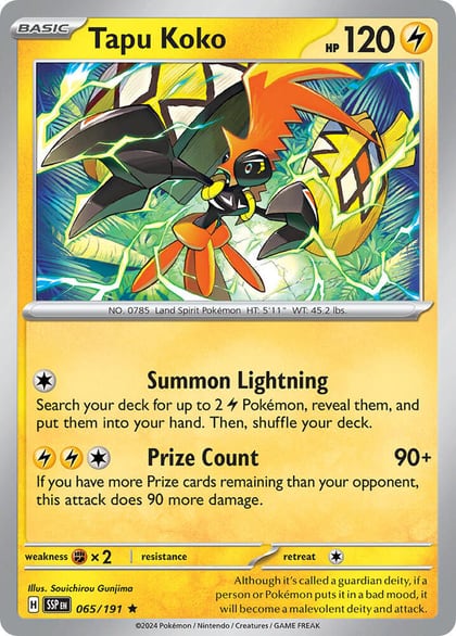 Tapu Koko - 065/191, Deck Exclusives 065/191
