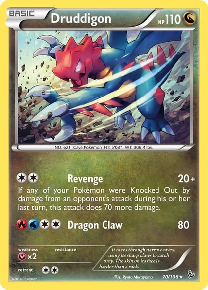 Druddigon - 70/106 (Flashfire), Deck Exclusives 070/106