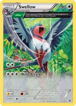 Swellow - 72/108 (XY Roaring Skies), Deck Exclusives 072/108