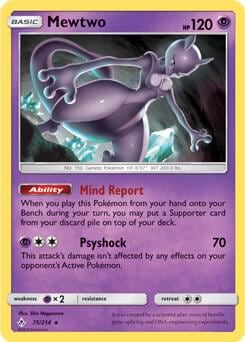 Mewtwo - 75/214 (SM Unbroken Bonds) (Cracked Ice Holo), Deck Exclusives 075/214