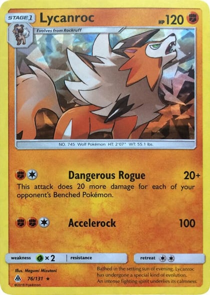 Lycanroc - 76/131 (SM Forbidden Light), Deck Exclusives 076/131