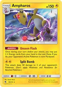 Ampharos - 78/214 (SM Lost Thunder), Deck Exclusives 078/214