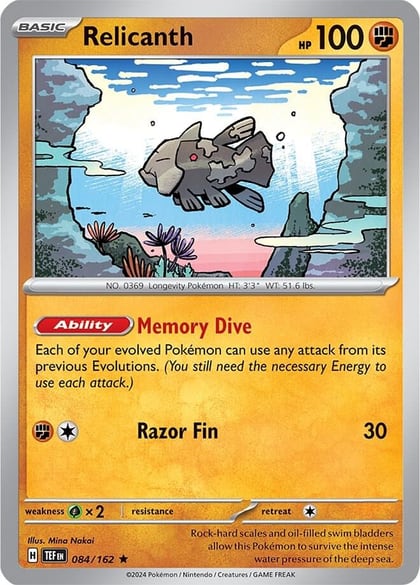 Relicanth - 084/162, Deck Exclusives 084/162