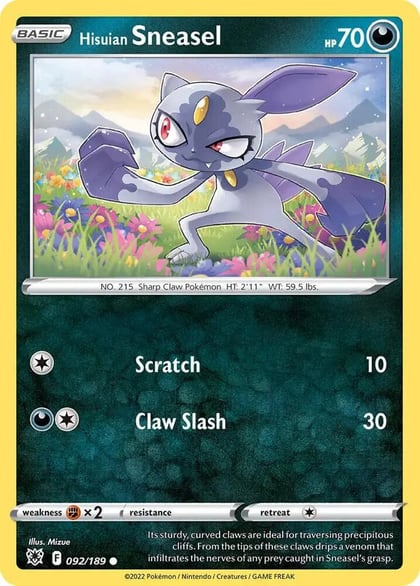 Hisuian Sneasel - 092/189 (Cosmos Holo), Deck Exclusives 092/189