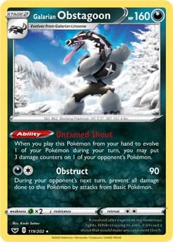Galarian Obstagoon - 119/202, Deck Exclusives 119/202
