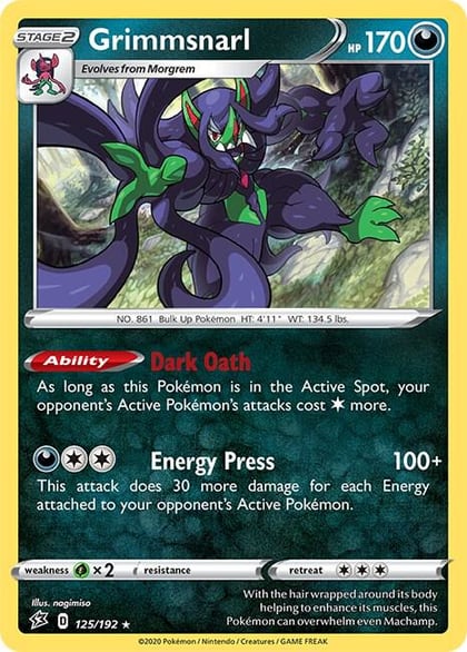 Grimmsnarl - 125/192 (Non-Holo), Deck Exclusives 125/192
