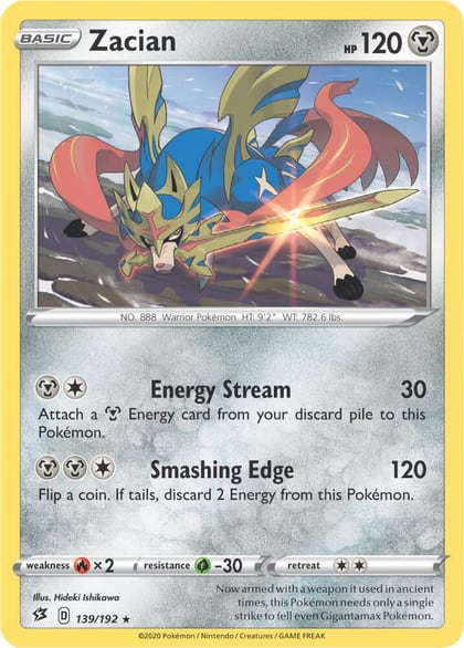 Zacian - 139/192 (Cracked Ice Holo), Deck Exclusives 139/192