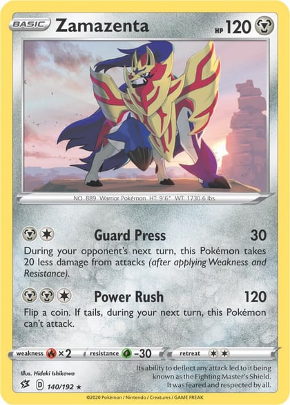 Zamazenta - 140/192 (Cracked Ice Holo), Deck Exclusives 140/192
