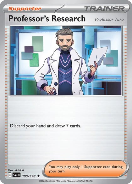 Professor's Research [Professor Turo] - 190/198 (Non-Holo), Deck Exclusives 190/198