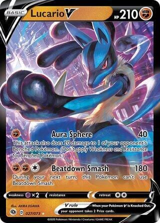 Lucario V - 027/073 (Non-Holo), Deck Exclusives 27/73