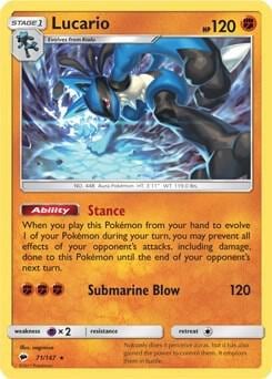 Lucario (SM - Burning Shadows), Deck Exclusives 71