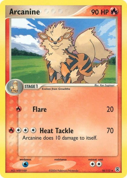 Arcanine, FireRed & LeafGreen 18/112
