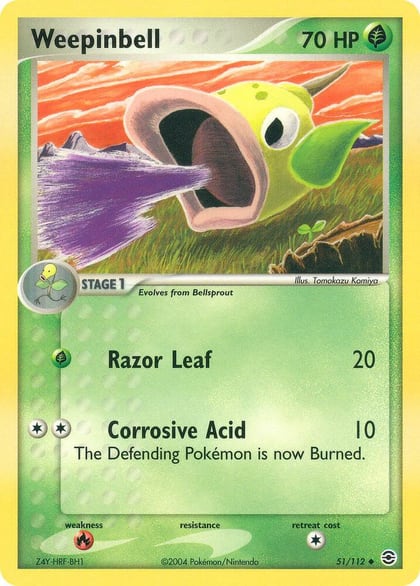 Weepinbell, FireRed & LeafGreen 51/112