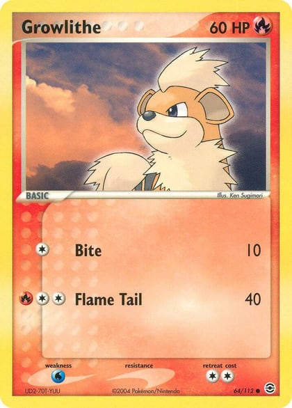 Growlithe, FireRed & LeafGreen 64/112