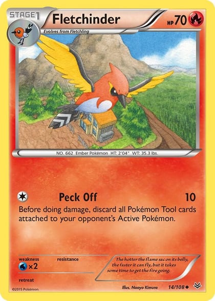 Fletchinder, XY - Roaring Skies 14/108