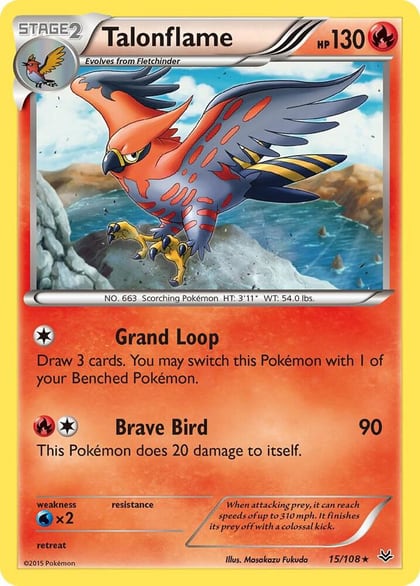 Talonflame, XY - Roaring Skies 15/108